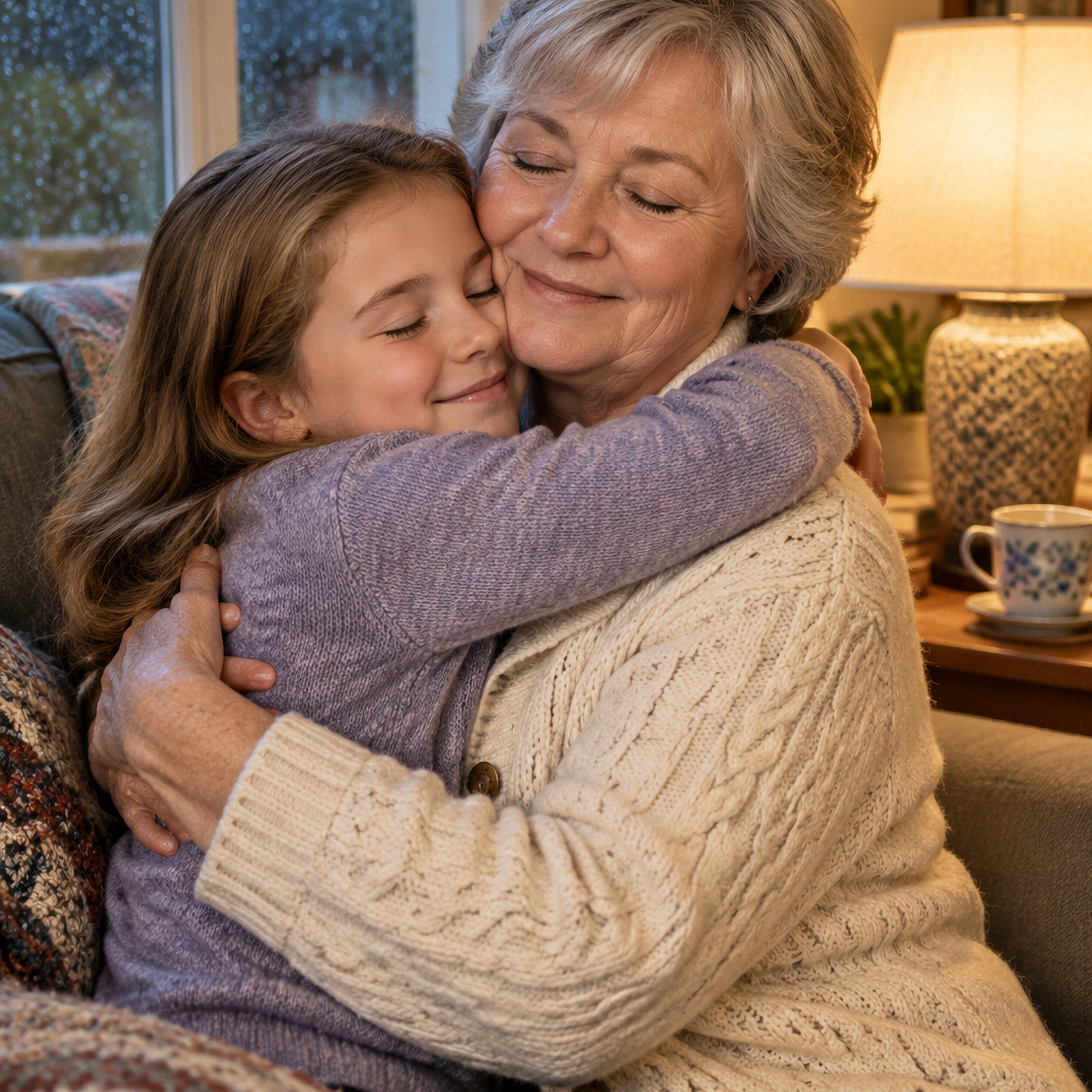A grandmother and granddaughter close again
